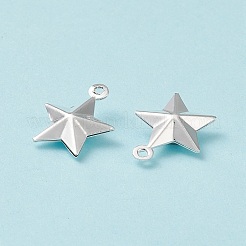 304ステンレスペンダント  スター  銀  15x12x4mm  穴：1mm&nbsp;STAS-I138-12S