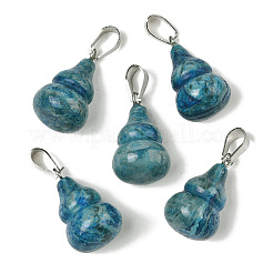 Dyed & Heated Natural Blue Agate Pendants&nbsp;G-B127-03P-06