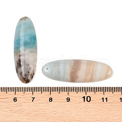 ナチュラルフラワーアマゾナイトペンダント  ライスチャーム  37~40x13~13.5x4.5~5mm  穴：1.2mm&nbsp;G-K381-14C