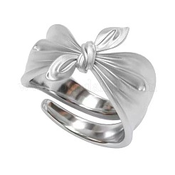 Alloy Bowknot Cuff Open Rings for Women&nbsp;WGF4FB9-01