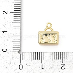真鍮チャーム  カドミウムフリー＆ニッケルフリー＆鉛フリー  バッグのチャーム  18KGP本金メッキ  10.5x10x7mm  穴：1.2mm&nbsp;X-KK-U054-01G-03