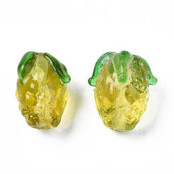 手作りランプワークビーズ  パイナップル  きいろ  13~15x12~14x12~14mm  穴：1~1.4mm&nbsp;LAMP-N029-005