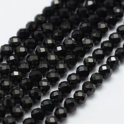 Natural Black Spinel Beads Strands&nbsp;G-E366-07-5mm