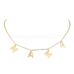 Mother's Day 304 Stainless Steel Letter MAMA Pendant Necklace&nbsp;NJEW-JN04702