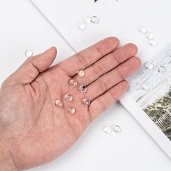 透明な半円形のガラスカボション  透明  8~9x4.5~5.5mm&nbsp;GGLA-R027-8mm