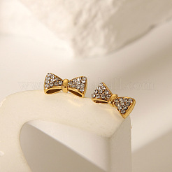 Elegant 304 Stainless Steel Bowknot Stud Earrings&nbsp;HU4691