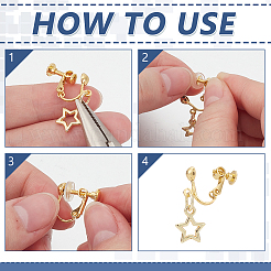 Brass Screw On Clip-on Earring Findings&nbsp;KK-ME0001-87