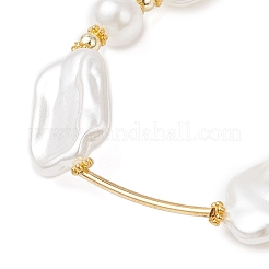 Rectangle ABS Plastic Imitation Pearl Stretch Bracelets&nbsp;BJEW-JB12612
