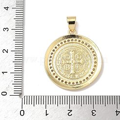 Brass Micro Pave Cubic Zirconia Pendants&nbsp;KK-Q068-40B-G