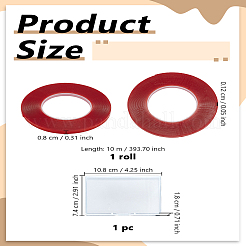 透明なプラスチック製の収納ボックス  テープのり付き  ホワイト  10.8x7.4x1.8cm&nbsp;MRMJ-LP0002-32A