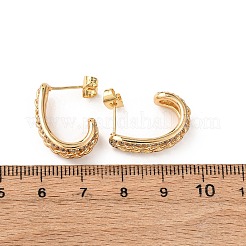 Brass Micro Pave Clear Cubic Zirconia Stud Earrings&nbsp;EJEW-B153-15G