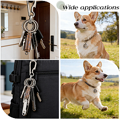 5Pcs Titanium Alloy Split Key Rings&nbsp;FIND-BBC0005-45B