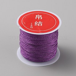 ラウンドメタリックコード  ジュエリー作りのための  スミレ  12プライ  0.8mm  約27.34ヤード（25m）/ロール&nbsp;MCOR-WH0001-05B-03