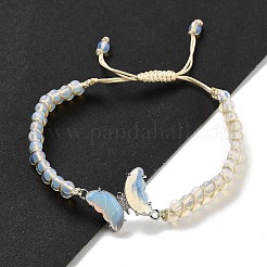 Opalite Braided Round Bead Bracelets&nbsp;BJEW-K251-06J