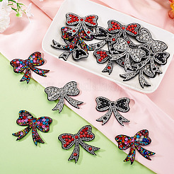 16Pcs 4 Colors Bowknot Rhinestone Patches&nbsp;PATC-TA0001-18