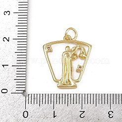 Brass Micro Pave Cubic Zirconia Pendants&nbsp;KK-D409-43G-C