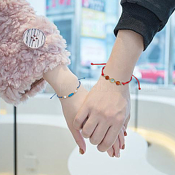 50Pcs 10 Colors Waxed Polyester Braided Cord Bracelet Making&nbsp;AJEW-DR00006