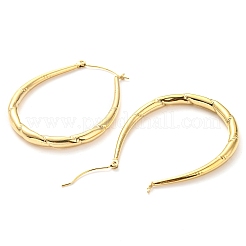 304ステンレススチールティアドロップフープピアス  14KGP本金メッキ  48x39x4mm&nbsp;EJEW-B023-11G