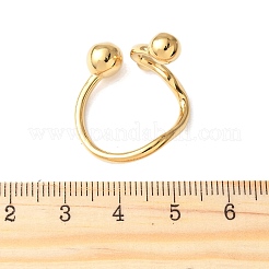女性用304ステンレススチールラウンドカフリング  ゴールドカラー  内径：18mm&nbsp;RJEW-A063-01B-G