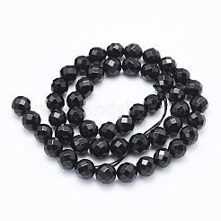 Natural Black Onyx Beads Strands&nbsp;G-E469-07-4mm