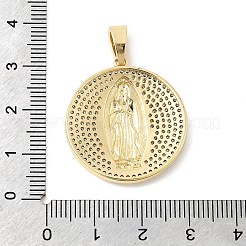 Brass Micro Pave Cubic Zirconia Pendants&nbsp;KK-L262-26G
