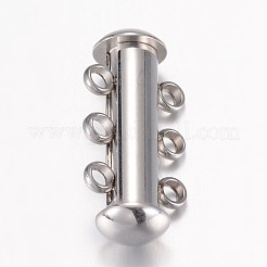Tarnish Resistant 304 Stainless Steel Slide Lock Clasps&nbsp;STAS-P100-23P