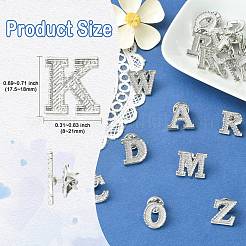 26Pcs Letter A~Z Alloy Lapel Pin Backs&nbsp;JEWB-CJZ0001-03P
