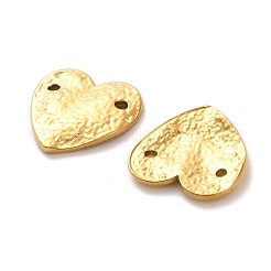 304ステンレススチールコネクタチャーム  ハートチャーム  イオンプレーティング（ip）  14KGP本金メッキ  13x13.5x1.3mm  穴：1.2mm&nbsp;STAS-R151-08G