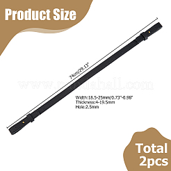 イミテーションレザーバッグストラップ  バッグ交換用アクセサリー用  ブラック  740x18.5~25x4~19.5mm&nbsp;FIND-WH0817-040A
