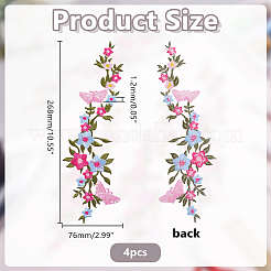 4Pcs Polyester Embroidered Sew on/Iron on Collar Decoration&nbsp;DIY-HY0003-51C