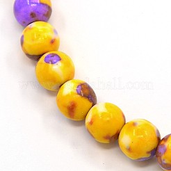 Synthetic Ocean White Jade Beads Strands&nbsp;G-L019-8mm-14