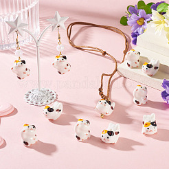 8Pcs 2 Styles Handmade Porcelain Beads&nbsp;PORC-TA0001-47B