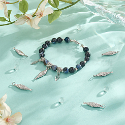 真鍮製ペンダント8個  丸カン付き  魚のチャーム  プラチナ  25.5x7x4mm  穴：3.2mm&nbsp;KK-BC0014-92P
