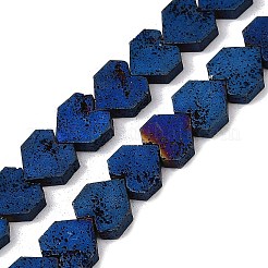 Electroplated Natural Lava Rock Beads Strands&nbsp;G-K388-04B-06