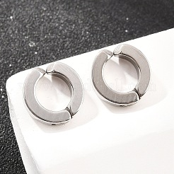201ステンレススチールカフイヤリング  C字型  304ステンレスピン付き  ステンレス鋼色  11.3x3mm&nbsp;EJEW-T056-01P-01