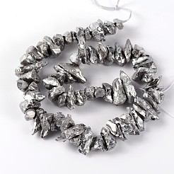 Electroplate Natural Quartz Crystal Chip Beads Strands&nbsp;G-L346-01A