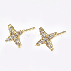 Brass Ear Studs&nbsp;KK-S348-215