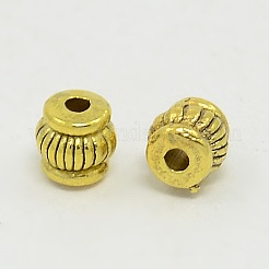 混合色チベットのスタイルバレルスペーサービーズ  カドミウムフリー＆ニッケルフリー＆鉛フリー  5x5x5mm  穴：1.5mm  約560個/200g&nbsp;TIBEB-X0023-NR