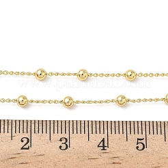 3MM Round Balll Brass Curb Chain Necklaces for Women&nbsp;NJEW-K271-09G