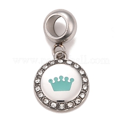 304 Stainless Steel Crystal Rhinestone European Dangle Charms&nbsp;STAS-F278-11P