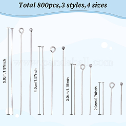 800Pcs 304 Stainless Steel Pins&nbsp;STAS-YW0002-82