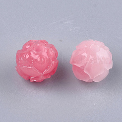 合成サンゴビーズ  染め  花  ライトコーラル  8x8mm  穴：1.4mm&nbsp;CORA-S027-33A