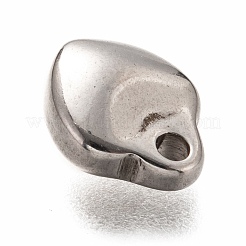 変色しない304ステンレススチールチャーム  ハート  ステンレス鋼色  10x8x4.5mm  穴：1.6mm&nbsp;X-STAS-H126-15P
