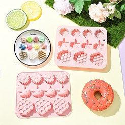 2Pcs Bees & Flower & Honeycomb Shape Silicone Molds&nbsp;ST-CJ0043-008