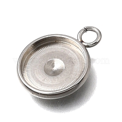 304 Stainless Steel Pendant Cabochon Settings&nbsp;STAS-F365-02D-P