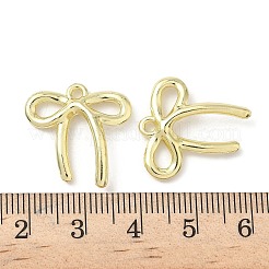 合金ペンダント  ラックめっき  蝶結び  ゴールドカラー  20x19.5x3mm  穴：1.6mm&nbsp;FIND-Z089-06G-02