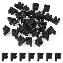 アクリルヨーロピアンビーズ  大穴ビーズ  文字F  21x17.5x13.5mm  穴：6mm&nbsp;OACR-TAC0013-14F