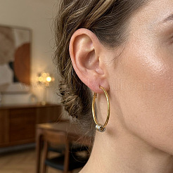 304 Stainless Steel Big Hoop Earrings for Women&nbsp;MA0702-1