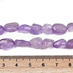 天然ラベンダーアメジストビーズ連売り  ナゲット  タンブルストーン  8~13x8~10x3~8mm  穴：1mm  約49~50個/連  15.55~15.75''（39.5~40センチメートル）&nbsp;G-Q060-E16
