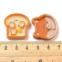 不透明樹脂デコデンカボション  パンとバナナとパンダ  混合図形  ミックスカラー  17.5~25x24~31x7~7.5mm&nbsp;RESI-C046-05